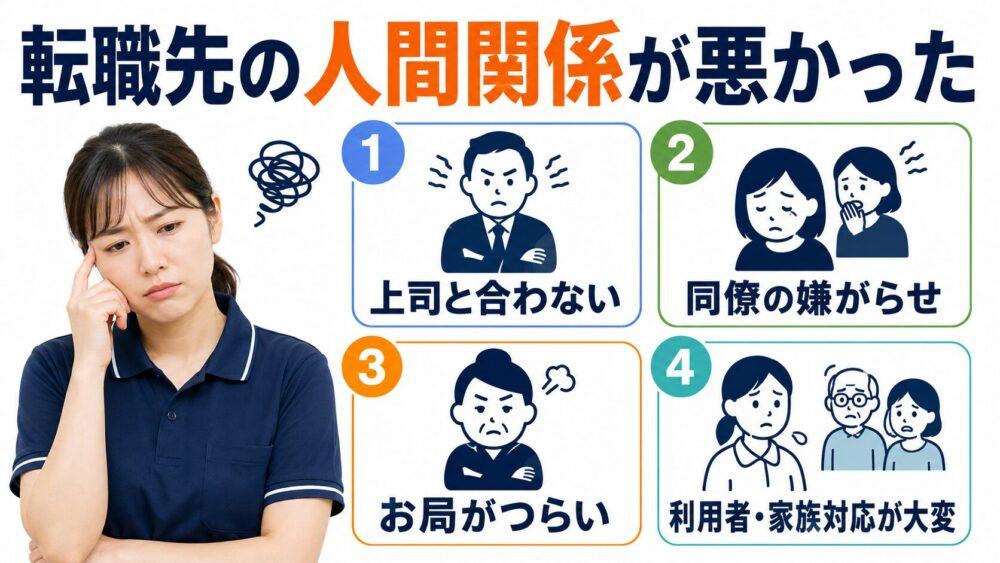 転職先の人間関係が悪かったを説明する画像