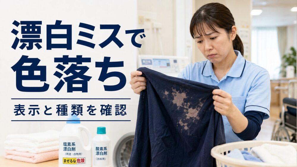 失敗エピソード8．衣類を漂白して色落ちさせるを説明する画像