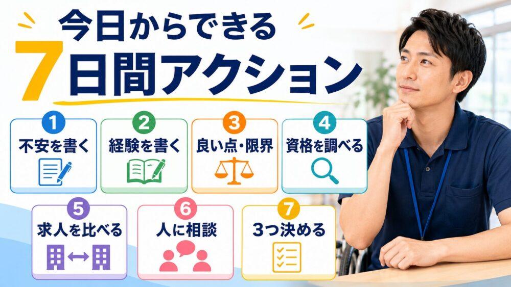 今日からできる7日間アクションを説明する画像