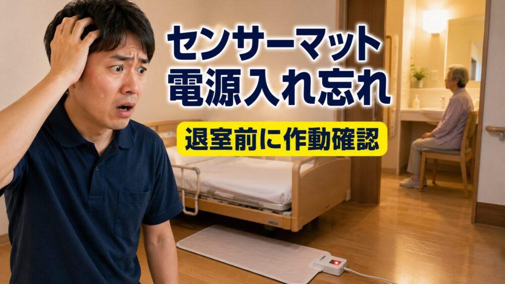 失敗エピソード2．センサーマットの電源を入れ忘れるを説明する画像