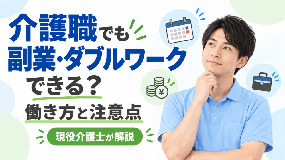介護職でも副業・ダブルワークはできる?|おすすめの働き方と注意点【現役介護士が解説】