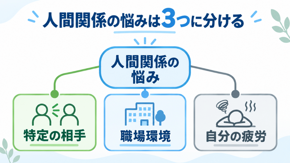 介護職の人間関係に悩んだら「相手・職場・疲労」の3つに分ける
