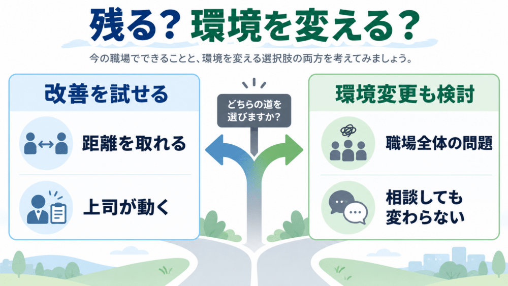 【今の職場に残るか環境を変えるかの判断基準】