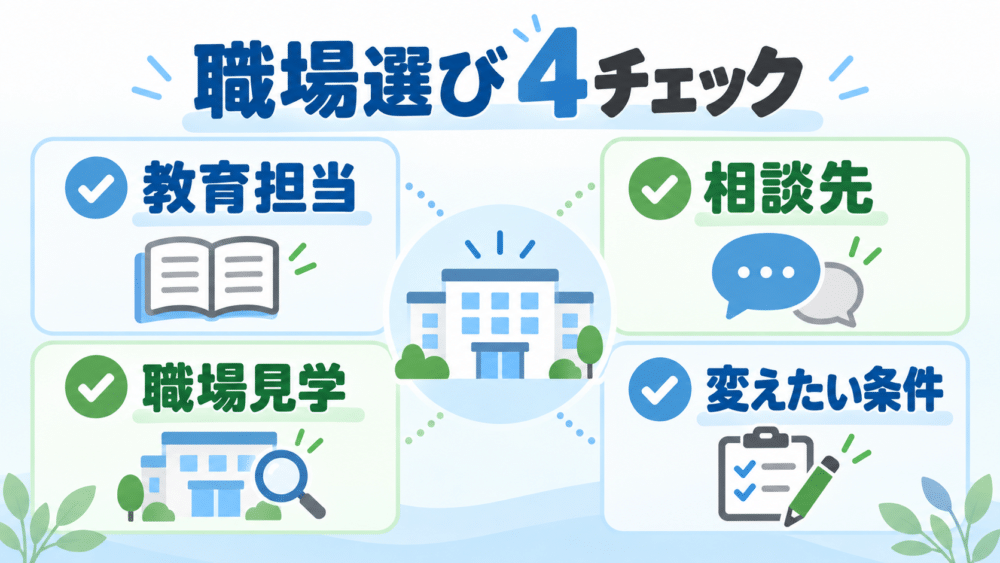 人間関係で後悔しにくい職場の4つの確認ポイント