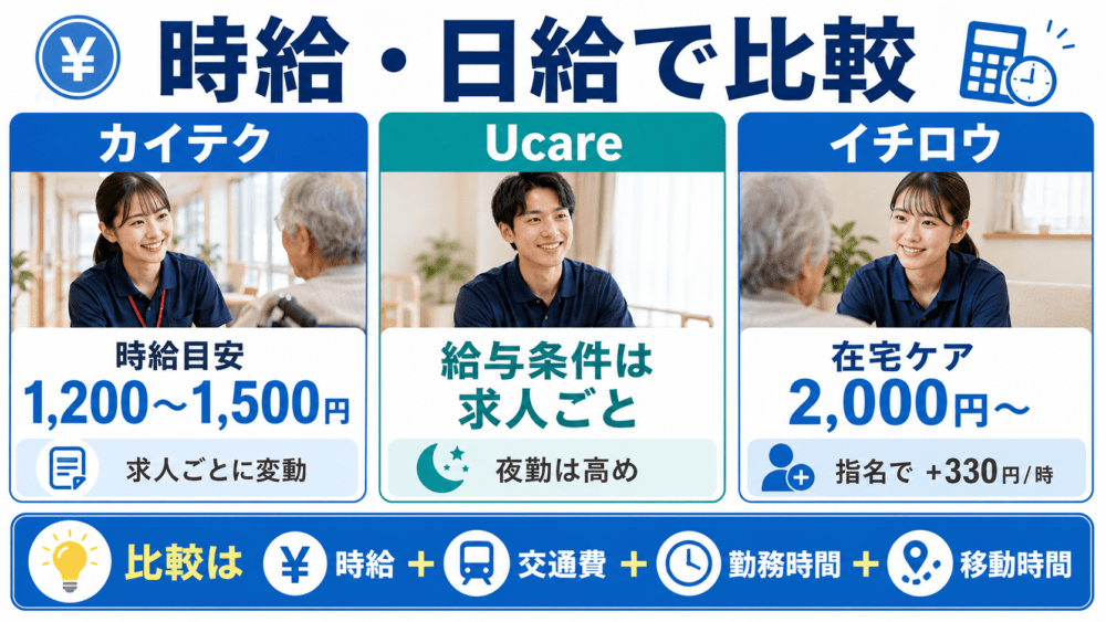 時給・日給で比較を説明する画像