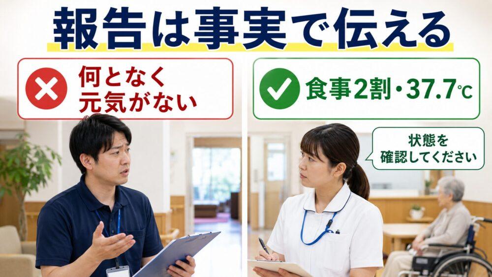 看護師との連携に失敗した事例を説明する画像