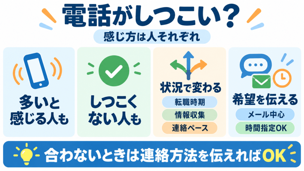 「電話がしつこい」という口コミをどう考える？を説明する画像