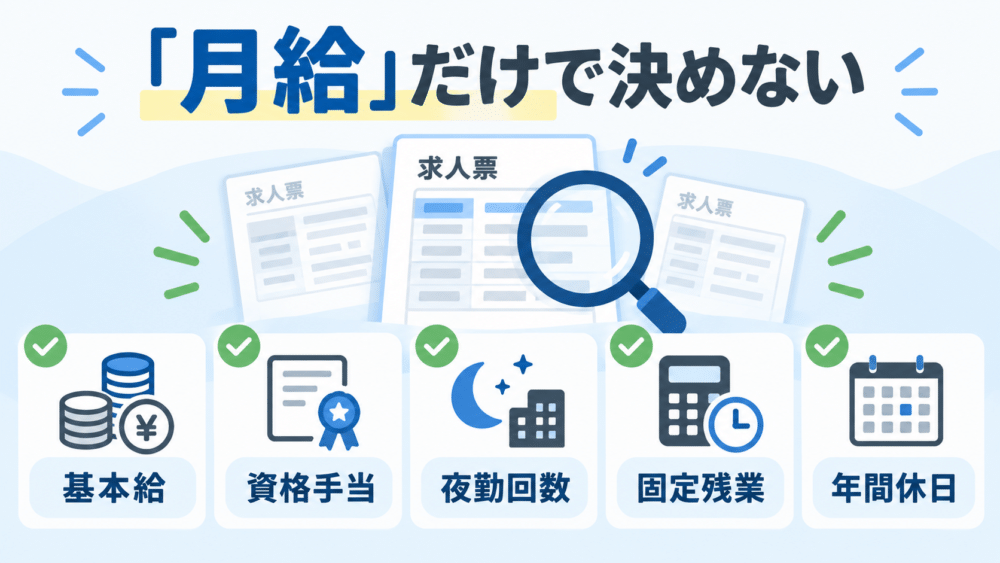 求人票で給与を比較するチェックポイント