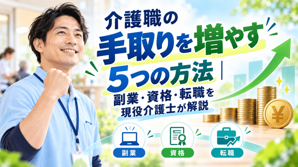 介護職の手取りを増やす5つの方法｜副業・資格・転職を現役介護士が解説