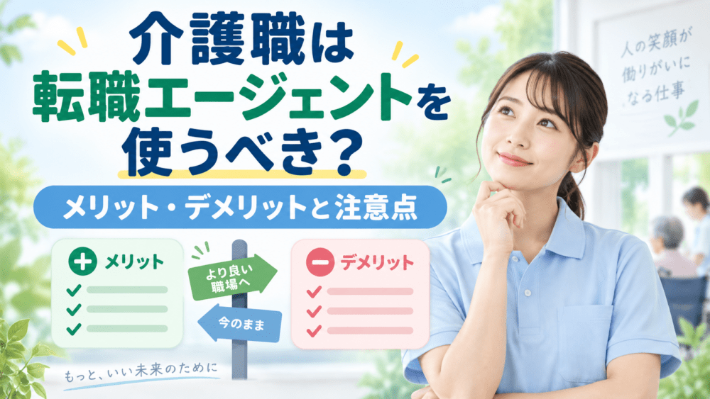 介護職は転職エージェントを使うべき？｜メリット・デメリットと注意点