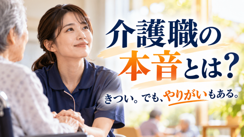 介護職の本音｜15年以上働いてわかった「きつい」と「続けてよかった」のリアル