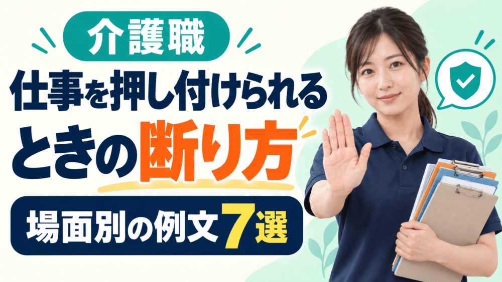 介護職で仕事を押し付けられるときの断り方|場面別の例文7選