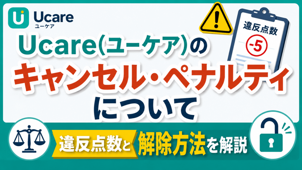 【2026年最新】Ucare(ユーケア)のキャンセル・ペナルティについて|違反点数と解除方法を解説
