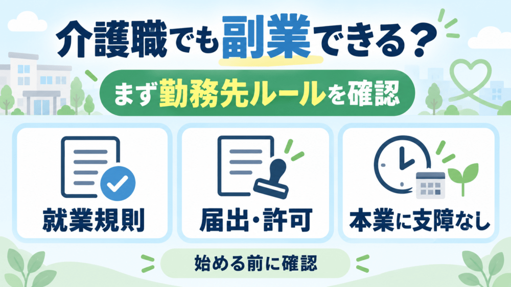介護職でも副業・ダブルワークできる？