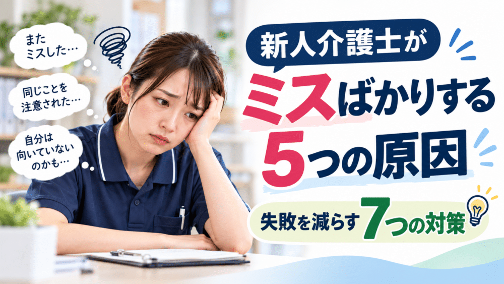 新人介護士がミスばかりする5つの原因｜失敗を減らす7つの対策