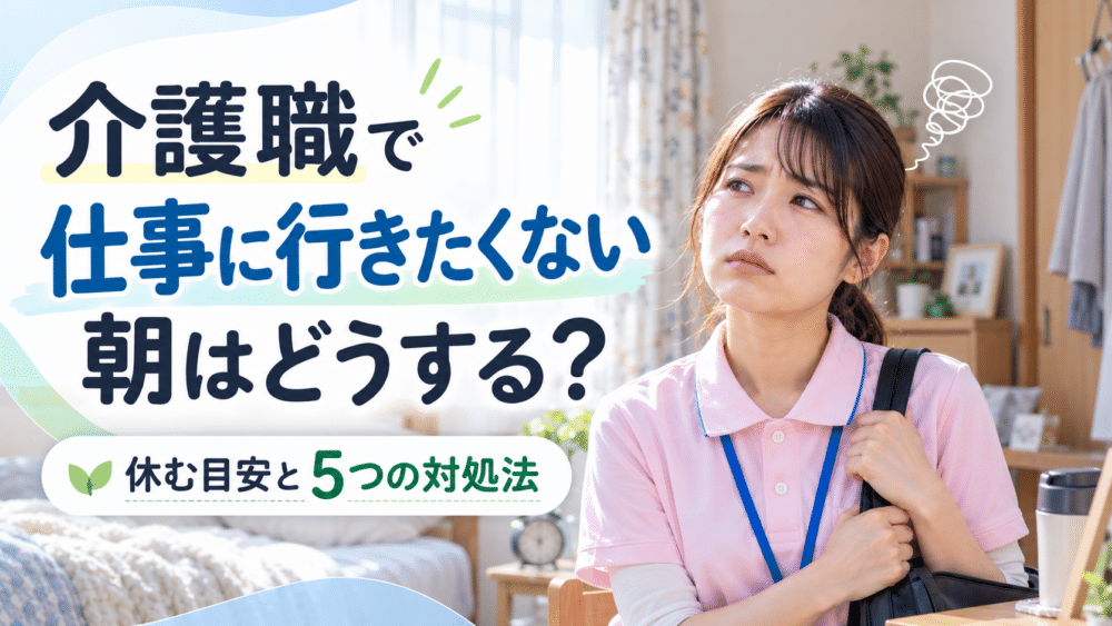 介護職で仕事に行きたくない朝はどうする？休む目安と5つの対処法