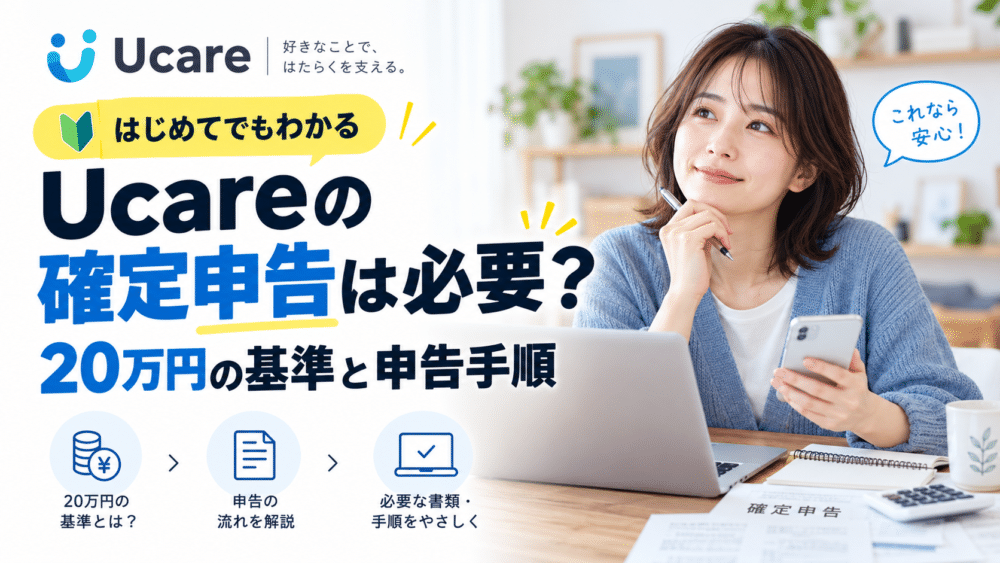 Ucareの確定申告は必要？｜20万円の基準・源泉徴収票の出し方と申告手順