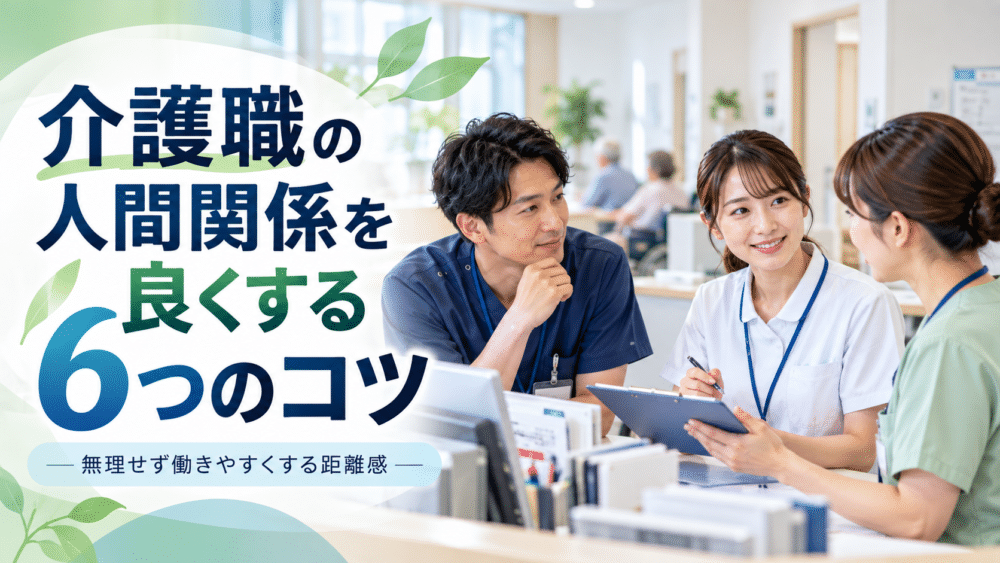 介護職の人間関係を良くする6つのコツ|15年以上の現役介護士が実践する距離感